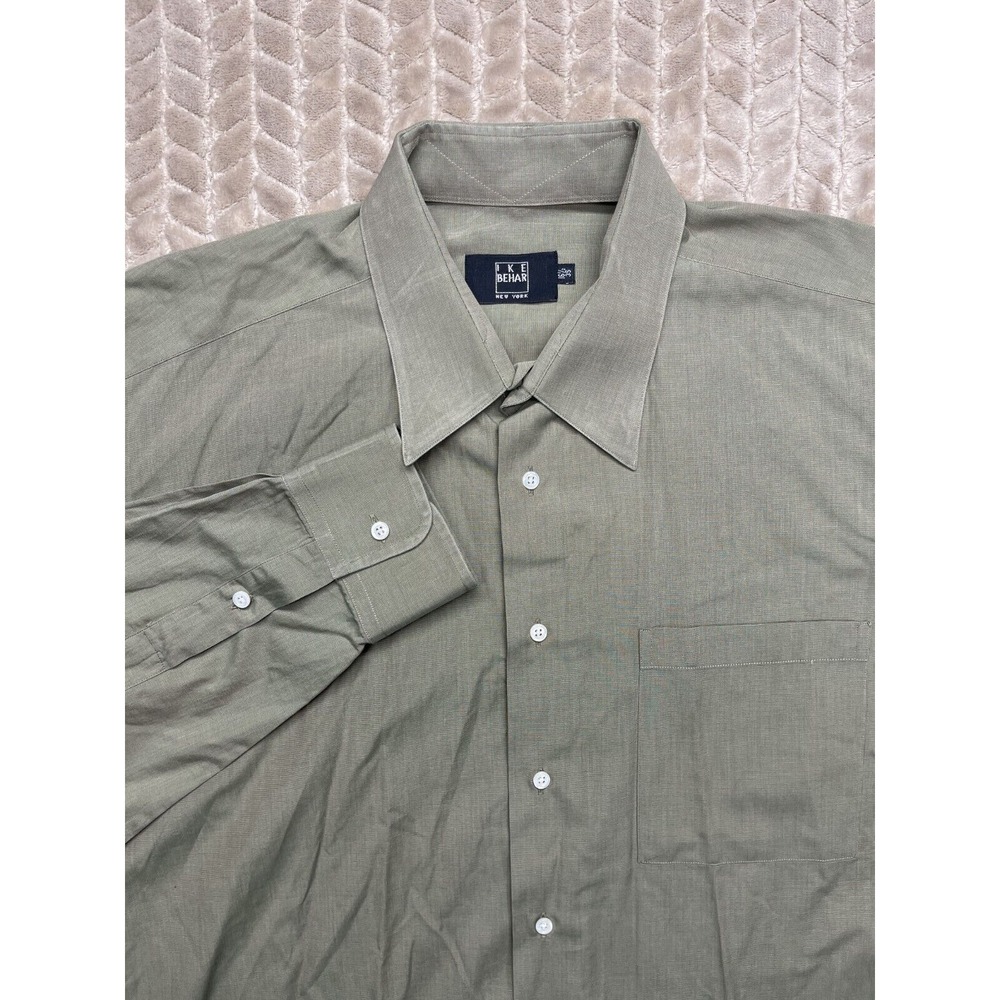 IKE BEHAR New York  100% Cotton Men's Solid Dress Shirt SZ. 16 1/2 35‎